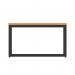 Impulse 800mm Square Coffee Table With Metal Frame Beech Top Black Leg I006692