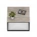 Impulse 800mm Square Coffee Table With Metal Frame Grey Oak Top Black Leg I006693