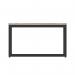Impulse 800mm Square Coffee Table With Metal Frame Grey Oak Top Black Leg I006693