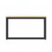Impulse 800mm Square Coffee Table With Metal Frame Maple Top Black Leg I006694