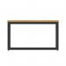 Impulse 800mm Square Coffee Table With Metal Frame Oak Top Black Leg I006695