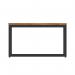 Impulse 800mm Square Coffee Table With Metal Frame Walnut Top Black Leg I006697