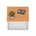 Impulse 800mm Square Coffee Table With Metal Frame Beech Top White Leg I006698