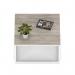 Impulse 800mm Square Coffee Table With Metal Frame Grey Oak Top White Leg I006699