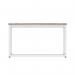 Impulse 800mm Square Coffee Table With Metal Frame Grey Oak Top White Leg I006699