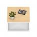 Impulse 800mm Square Coffee Table With Metal Frame Maple Top White Leg I006700