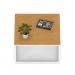 Impulse 800mm Square Coffee Table With Metal Frame Oak Top White Leg I006701