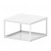Impulse 800mm Square Coffee Table With Metal Frame White Top White Leg I006702