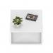 Impulse 800mm Square Coffee Table With Metal Frame White Top White Leg I006702