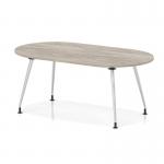Impulse 1800mm Boardroom Table With Silver Leg Frame Grey Oak Top I006705