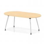 Impulse 1800mm Boardroom Table With Silver Leg Frame Maple Top I006706