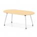 Impulse 1800mm Boardroom Table With Silver Leg Frame Maple Top I006706