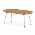 Impulse 1800mm Boardroom Table With Silver Leg Frame Walnut Top I006708