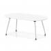 Impulse 1800mm Boardroom Table With Silver Leg Frame White Top I006709