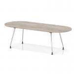 Impulse 2400mm Boardroom Table With Silver Leg Frame Grey Oak Top I006711