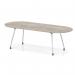 Impulse 2400mm Boardroom Table With Silver Leg Frame Grey Oak Top I006711