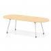 Impulse 2400mm Boardroom Table With Silver Leg Frame Maple Top I006712
