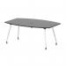 High Gloss Volta 1800mm Writable Boardroom Table With Pop-up Power Module Black Top I006856
