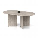 Impulse Volta 1800mm Boardroom Table With Black Pop-up Power Module Grey Top Arrowhead Leg I006861