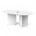 Impulse Volta 1800mm Boardroom Table With Black Pop-up Power Module White Top Arrowhead Leg I006865