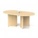 Impulse Volta 1800mm Boardroom Table With White Pop-up Power Module Maple Top Arrowhead Leg I006869