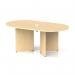 Impulse Volta 1800mm Boardroom Table With White Pop-up Power Module Maple Top Arrowhead Leg I006869
