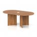 Impulse Volta 1800mm Boardroom Table With White Pop-up Power Module Walnut Top Arrowhead Leg I006871