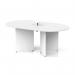 Impulse Volta 1800mm Boardroom Table With White Pop-up Power Module White Top Arrowhead Leg I006872