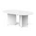 Impulse Volta 1800mm Boardroom Table With White Pop-up Power Module White Top Arrowhead Leg I006872