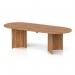 Impulse Volta 2400mm Boardroom Table With Black Pop-up Power Module Walnut Top Arrowhead Leg I006878