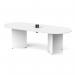 Impulse Volta 2400mm Boardroom Table With Black Pop-up Power Module White Top Arrowhead Leg I006879