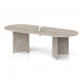 Impulse Volta 2400mm Boardroom Table With White Pop-up Power Module Grey Top Arrowhead Leg I006882