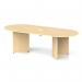 Impulse Volta 2400mm Boardroom Table With White Pop-up Power Module Maple Top Arrowhead Leg I006883