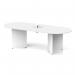 Impulse Volta 2400mm Boardroom Table With White Pop-up Power Module White Top Arrowhead Leg I006886