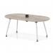 Impulse Volta 1800mm Boardroom Table With Pop-up Power Module With Silver Leg Frame Grey Oak Top I006889
