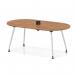Impulse Volta 1800mm Boardroom Table With Pop-up Power Module With Silver Leg Frame Walnut Top I006892