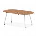 Impulse Volta 1800mm Boardroom Table With Pop-up Power Module With Silver Leg Frame Walnut Top I006892