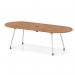 Impulse Volta 2400mm Boardroom Table With Pop-up Power Module With Silver Leg Frame Walnut Top I006898