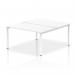 Impulse Bench B2B 2 Person 1400 White Frame Office Bench Desk White IB00123