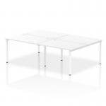 Impulse Bench B2B 4 Person 1200 White Frame Office Bench Desk White IB00147