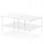 Impulse Bench B2B 4 Person 1400 White Frame Office Bench Desk White IB00159