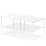 Impulse Bench B2B 4 Person 1600 White Frame Office Bench Desk White IB00171