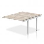 Impulse Bench B2B Ext Kit 1200 Silver Frame Office Bench Desk Grey Oak IB00209