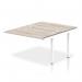 Impulse Bench B2B Ext Kit 1200 White Frame Office Bench Desk Grey Oak IB00215