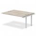 Impulse Bench B2B Ext Kit 1600 Silver Frame Office Bench Desk Grey Oak IB00233