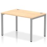 Impulse Bench Single Row 1200 Silver Frame Office Bench Desk Maple IB00246