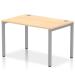 Impulse Bench Single Row 1200 Silver Frame Office Bench Desk Maple IB00246