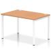Impulse Bench Single Row 1200 White Frame Office Bench Desk Oak IB00253