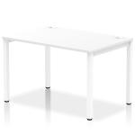 Impulse Bench Single Row 1200 White Frame Office Bench Desk White IB00255