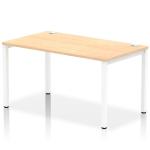 Impulse Bench Single Row 1400 White Frame Office Bench Desk Maple IB00264